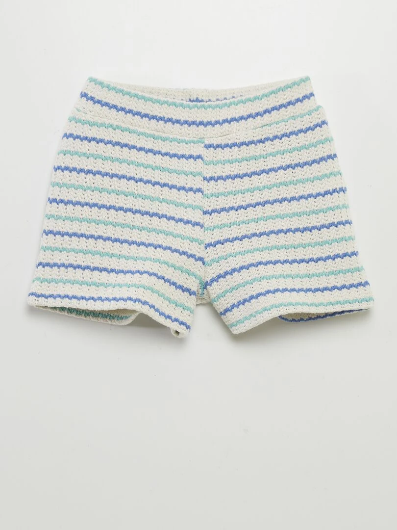 Short en crochet Bleu