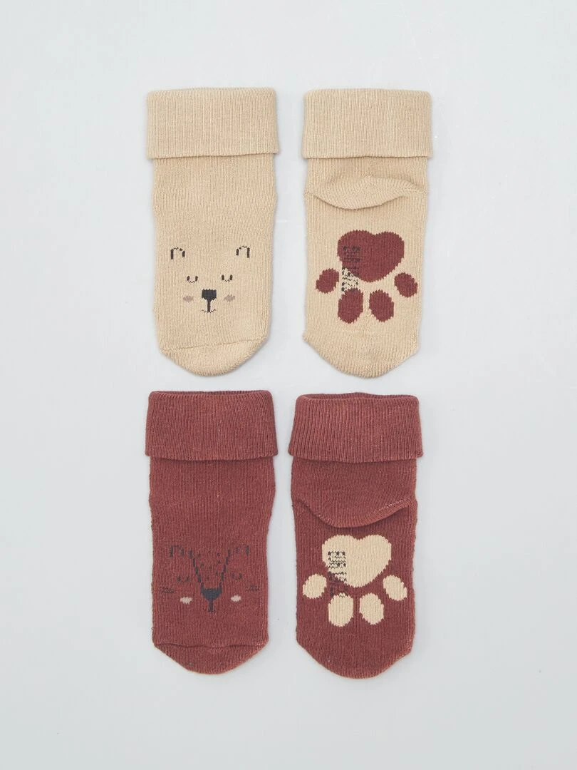 Lot de 2 paires de chaussettes   Animal