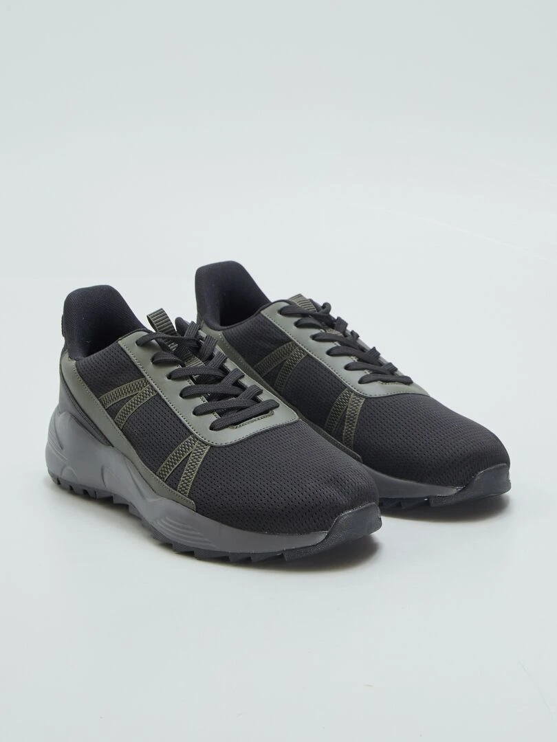 Baskets de sport Noir/kaki