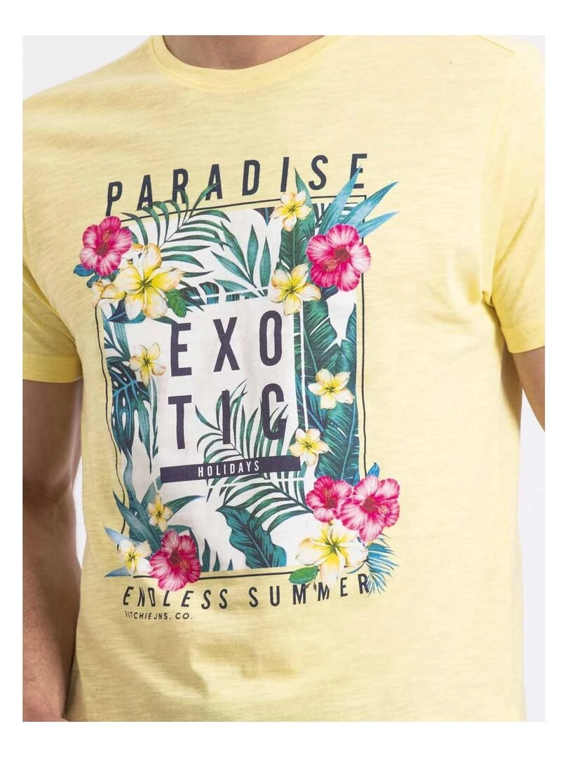 T shirt col rond NOPAJOUX   Jaune