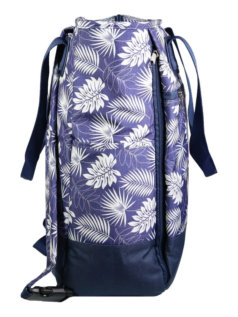 BAGTROTTER Sac 3 en 1 : sac à dos  sac shopping et yoga Offshore Bleu Fleurs   Bleu