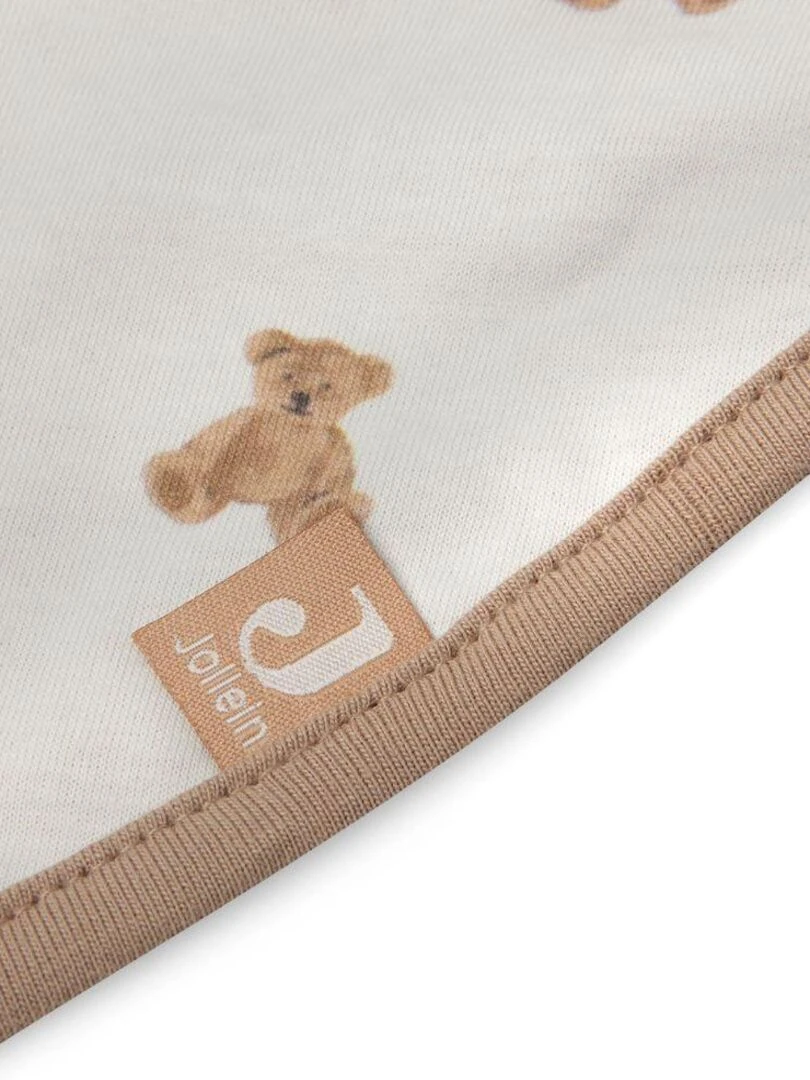 Lot de 2 bavoirs bandanas Teddy Bear Marron