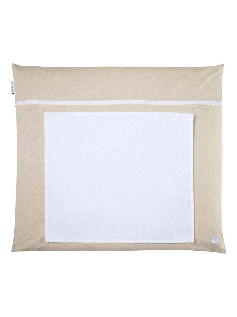Matelas à langer lavable en coton beige dentelle 70 x 80 cm Beige