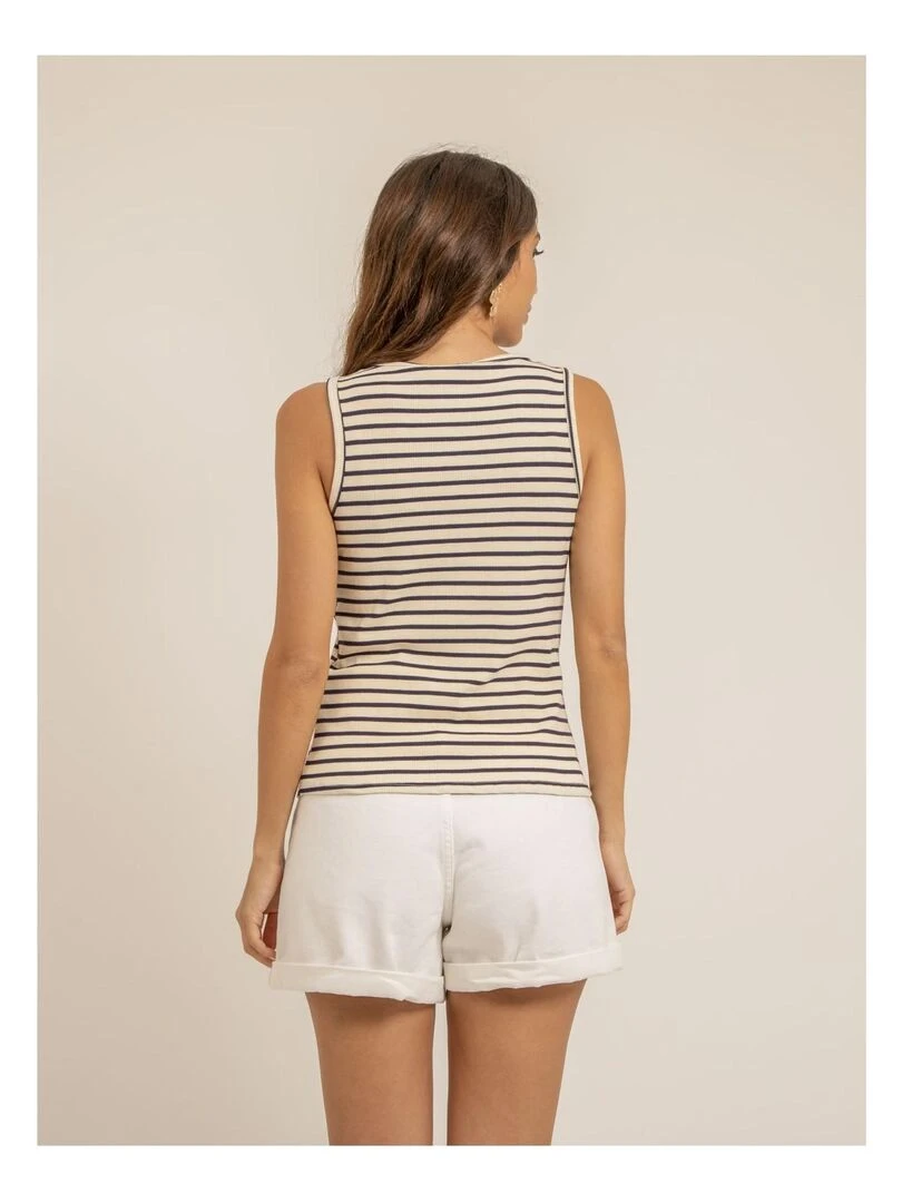 Débardeur rayures FORALIA Bleu marine