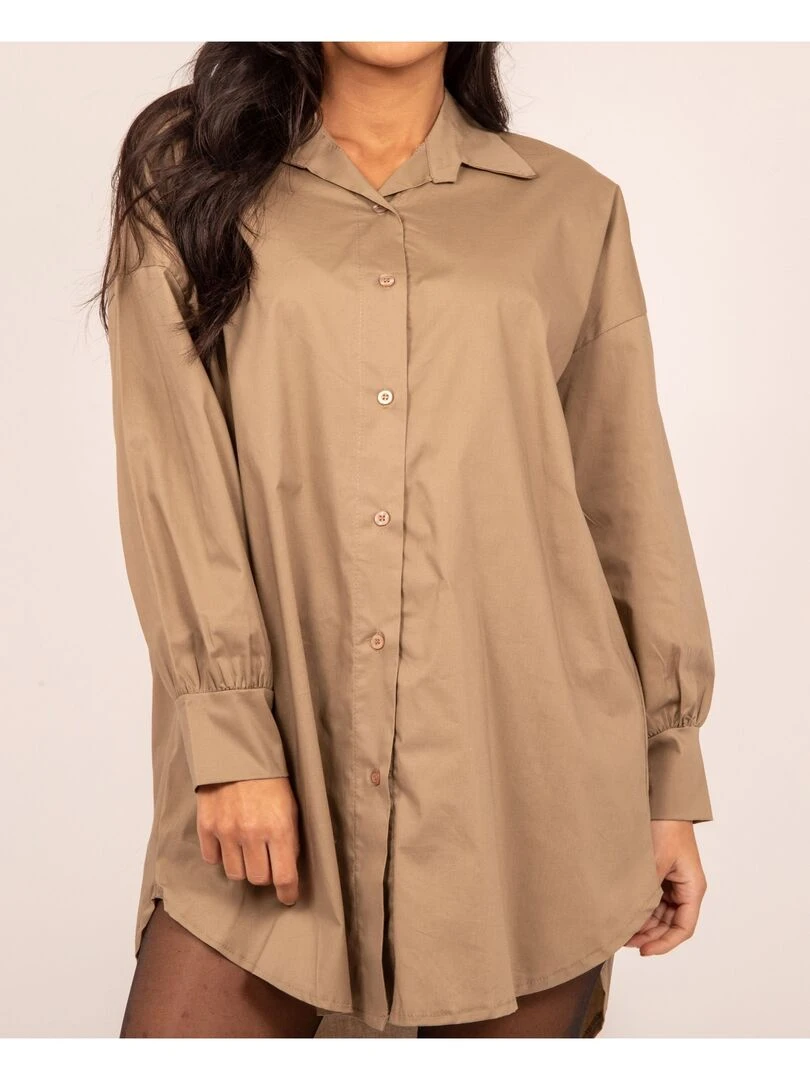 Chemise longue OREA   Beige