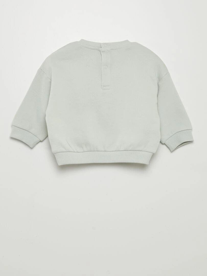 Sweat love en molleton   Vert