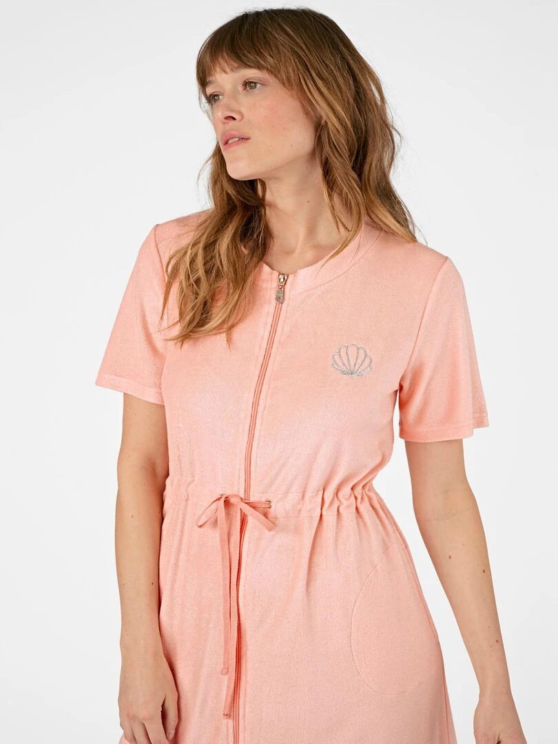 Robe de détente zippée en éponge   Damart   Orange
