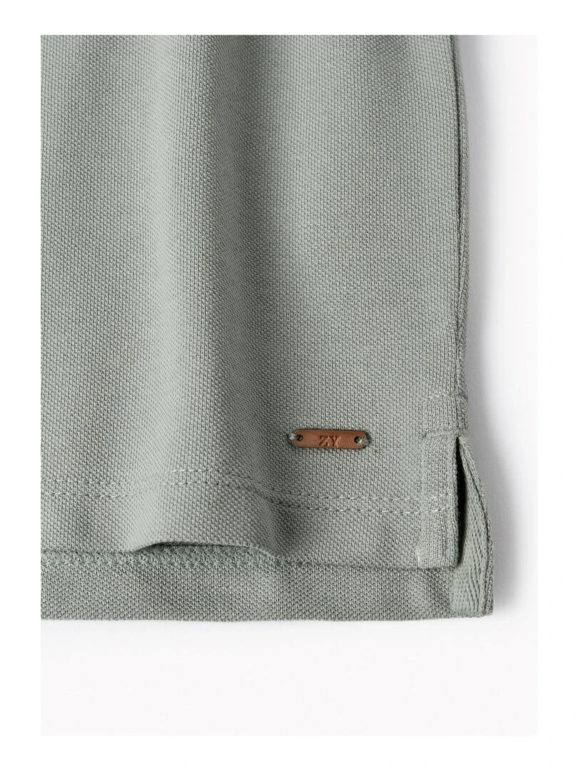 Polo à Manches Longues en Piqué pour Garçon manches longues FLYING BIRDS   Vert clair