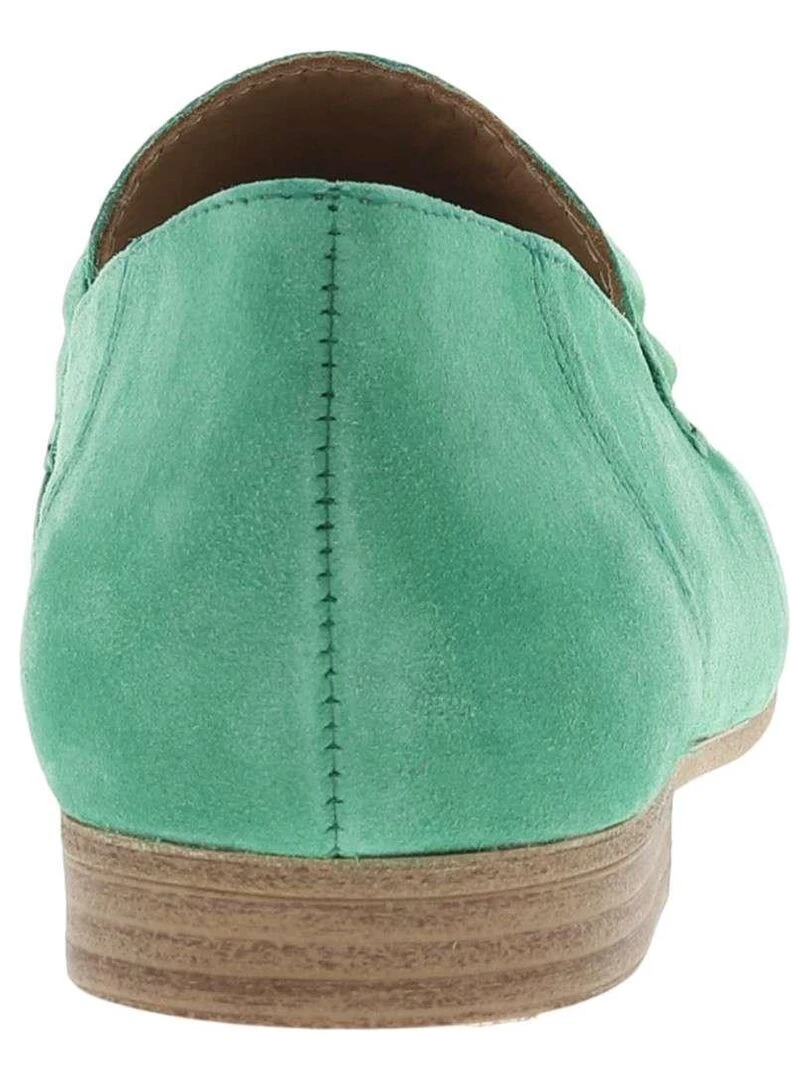 TAMARIS   Mocassins cuir talon plat   Vert