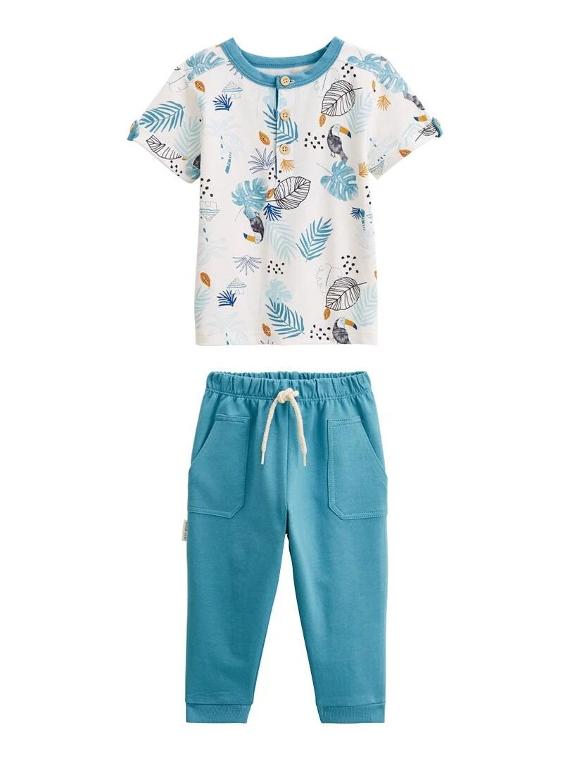 Ensemble bébé t shirt et pantalon Athi Bleu