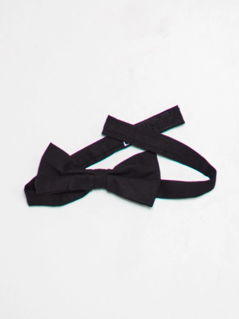 Chemise manches courtes + nœud papillon   noir