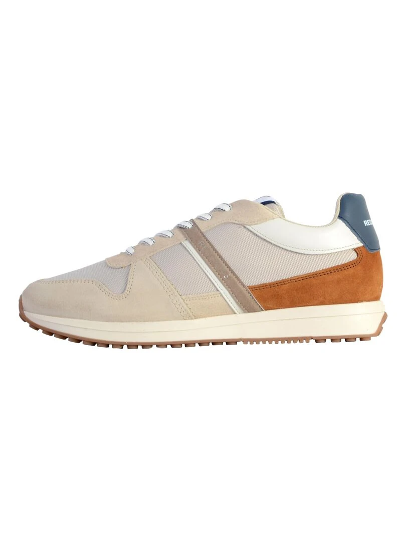 Basket Basse Cuir Redskins Island Beige