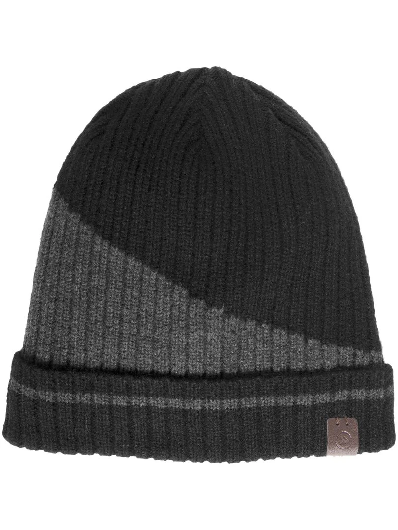 Bonnet Homme maille recyclée Noir   Noir