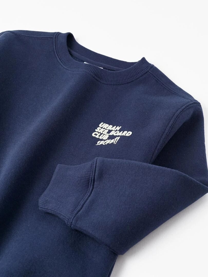 Sweat à capuche pour garçon  Skater's’ Dictionary   Bleu foncé