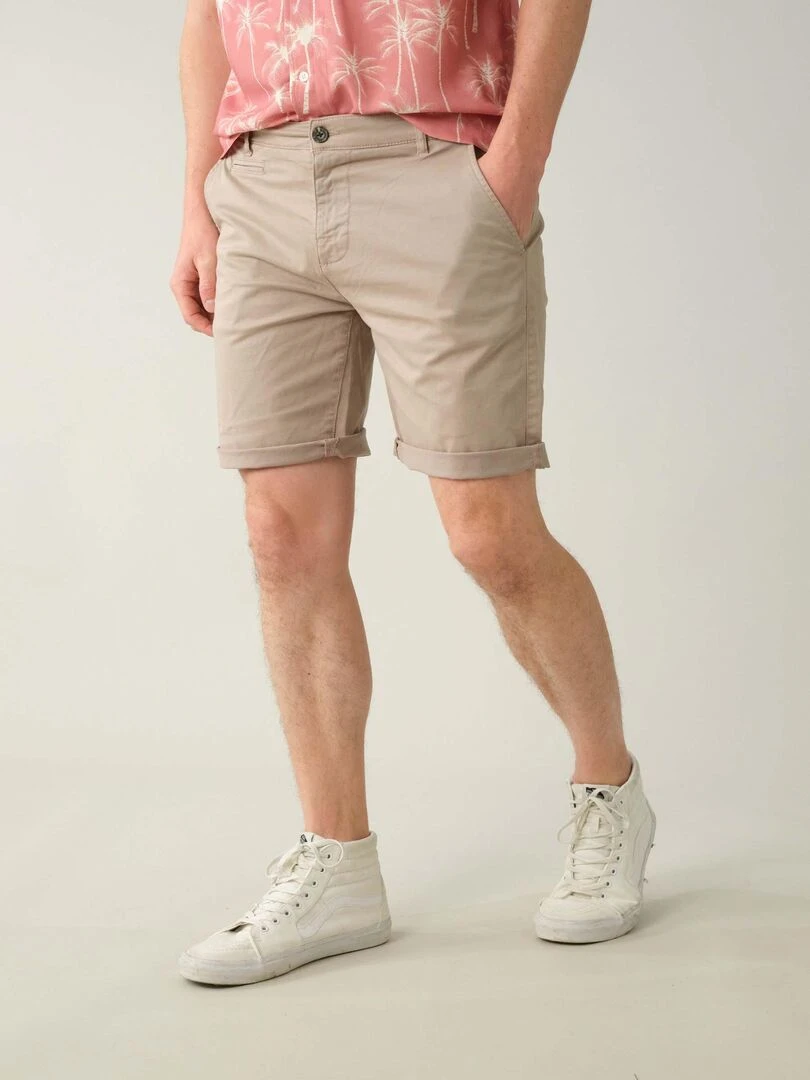 Bermuda pour homme avec poche à l'italienne 'Deeluxe'   Beige sable