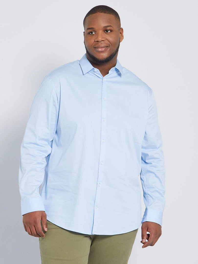 Chemise droite et stretch   Bleu ciel
