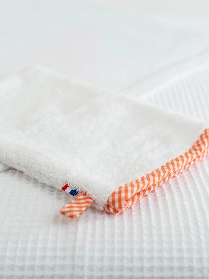 Gant De Toilette En Coton Bio Blanc   Blanc