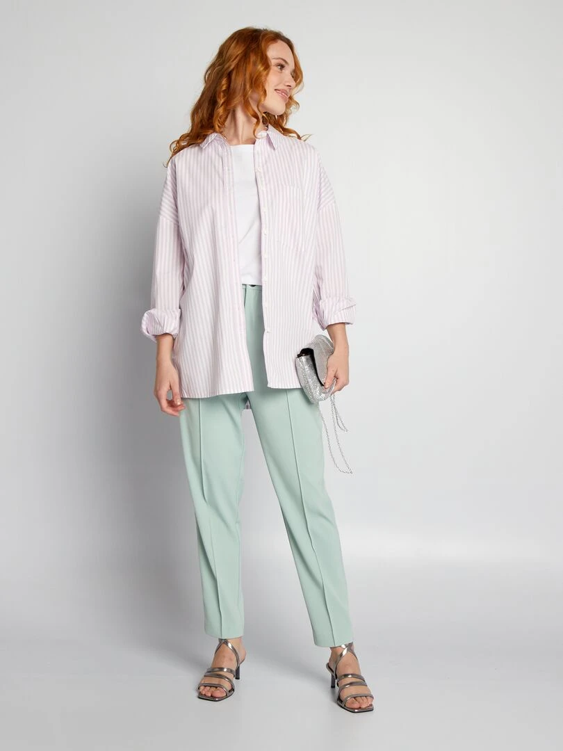 Chemise oversize en popeline Violet