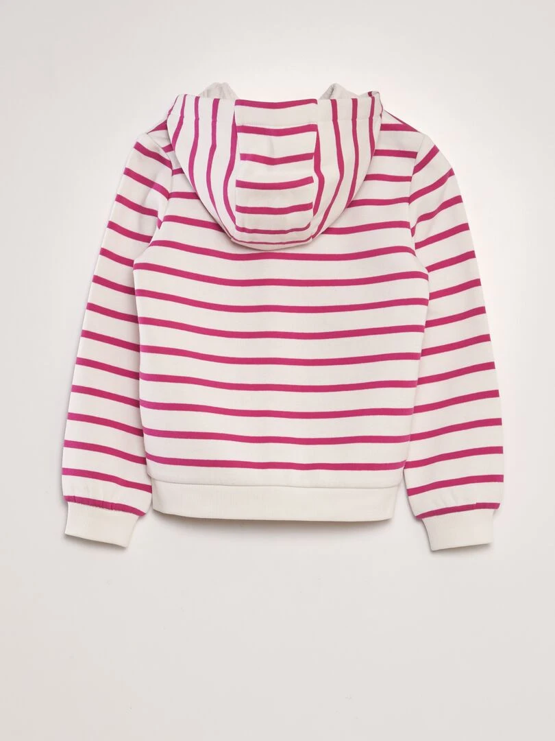 Sweat à capuche à motifs   Rose