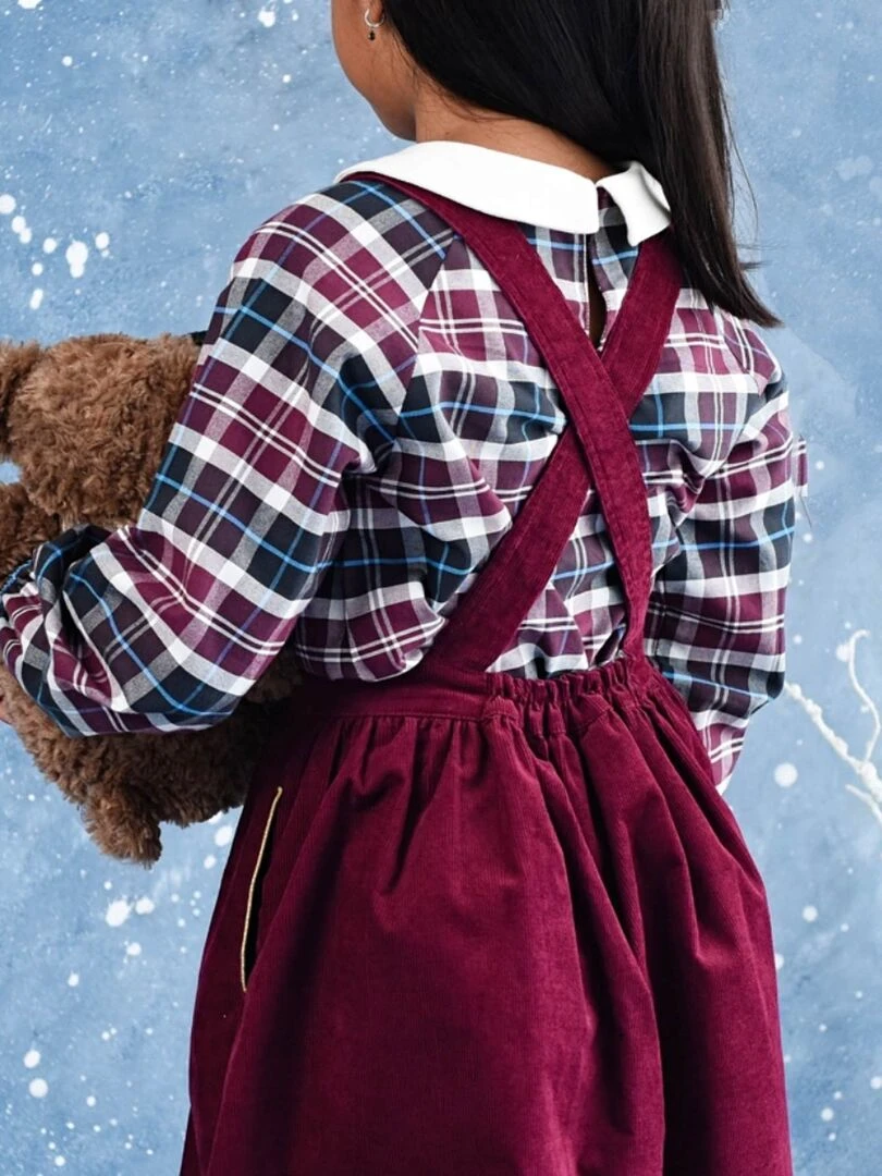 Blouse Col CLAUDINE   Carrx Violet Prune Bleu    'LA FAUTE A VOLTAIRE'   Bordeaux