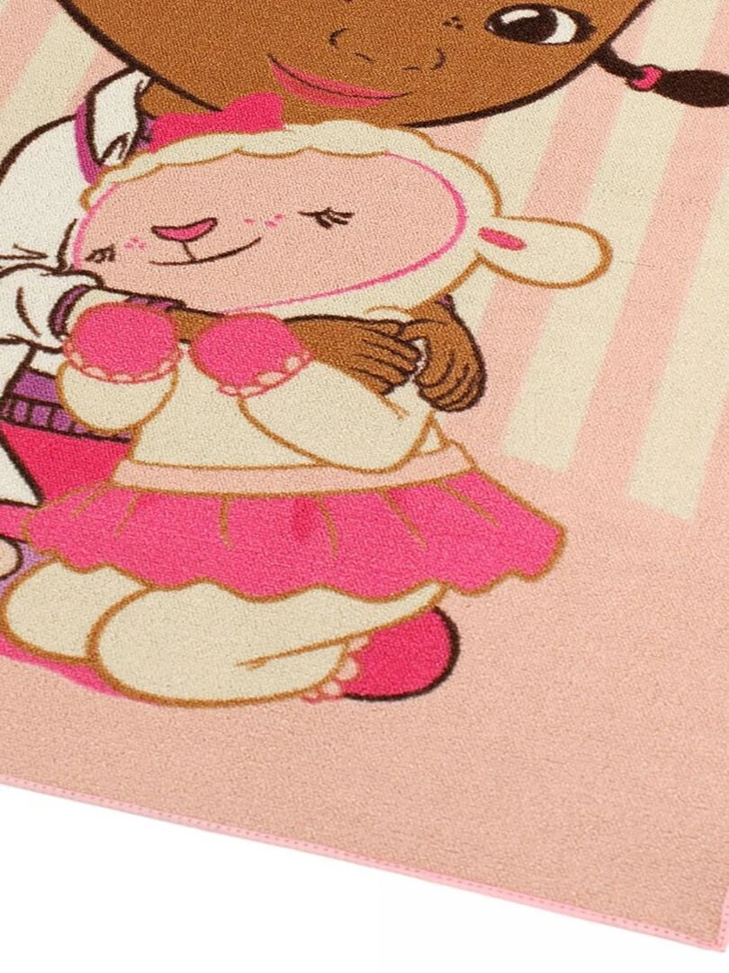 Tapis enfant DOC ET LAMBIE Rose 95x133 Fait en Europe   Rose