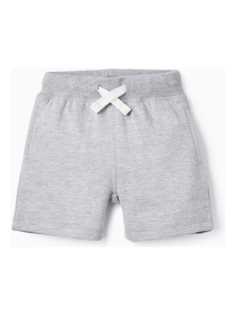 Short en Coton pour Bébé Garçon Gris clair