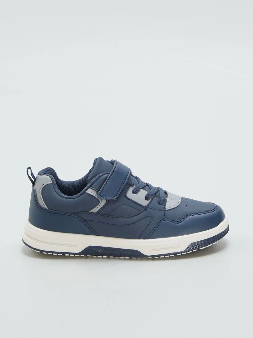 Baskets basses tricolores Bleu