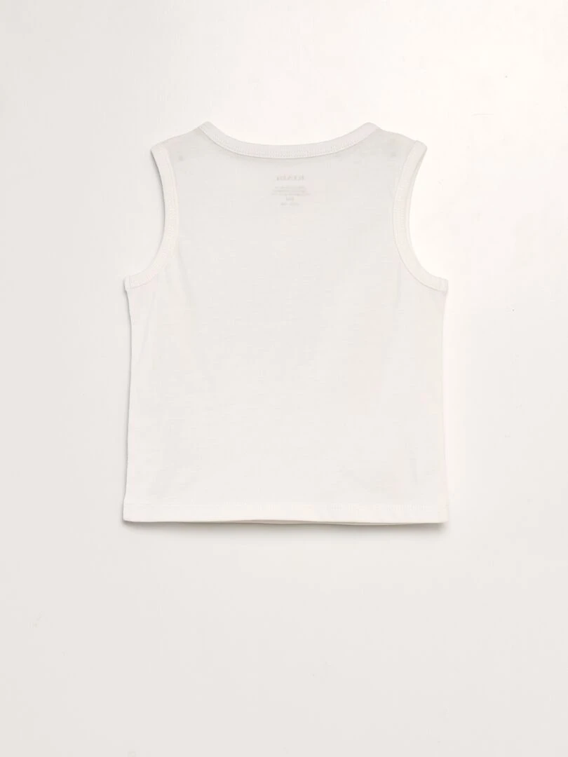 Ensemble débardeur + short   2 pièces   Blanc/vert