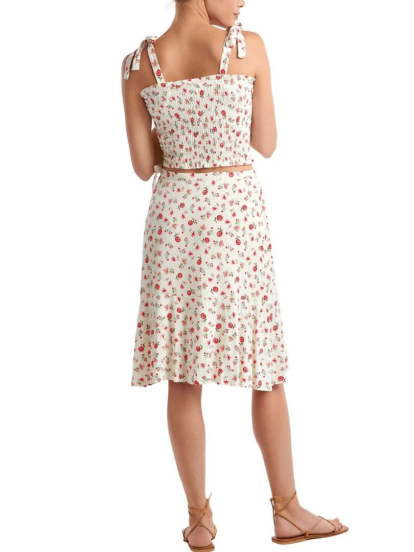 Top court smocké Java   Ecru