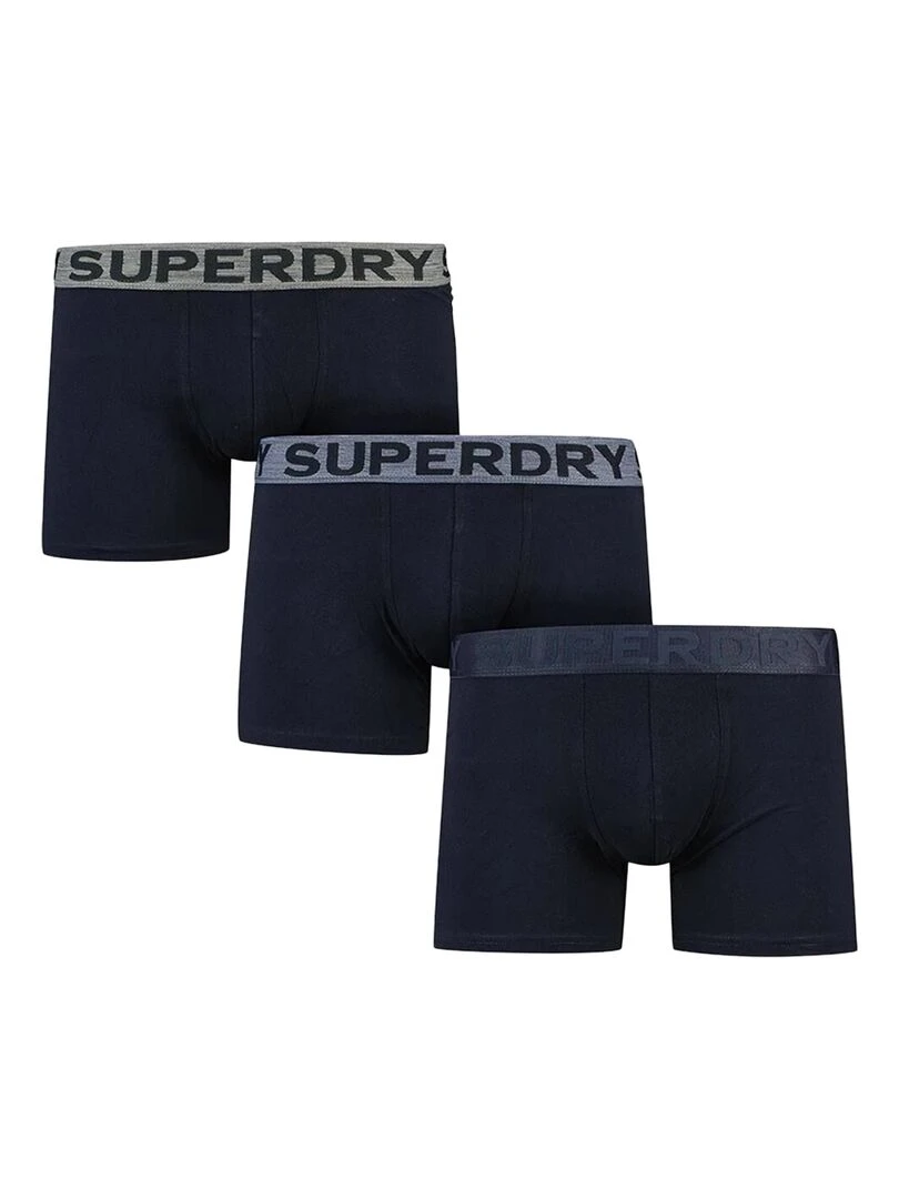 Boxer Superdry Triple Pack Bleu