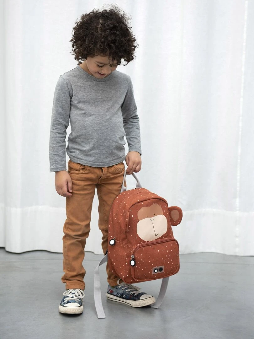 Sac à dos bébé singe Mr. Monkey Marron