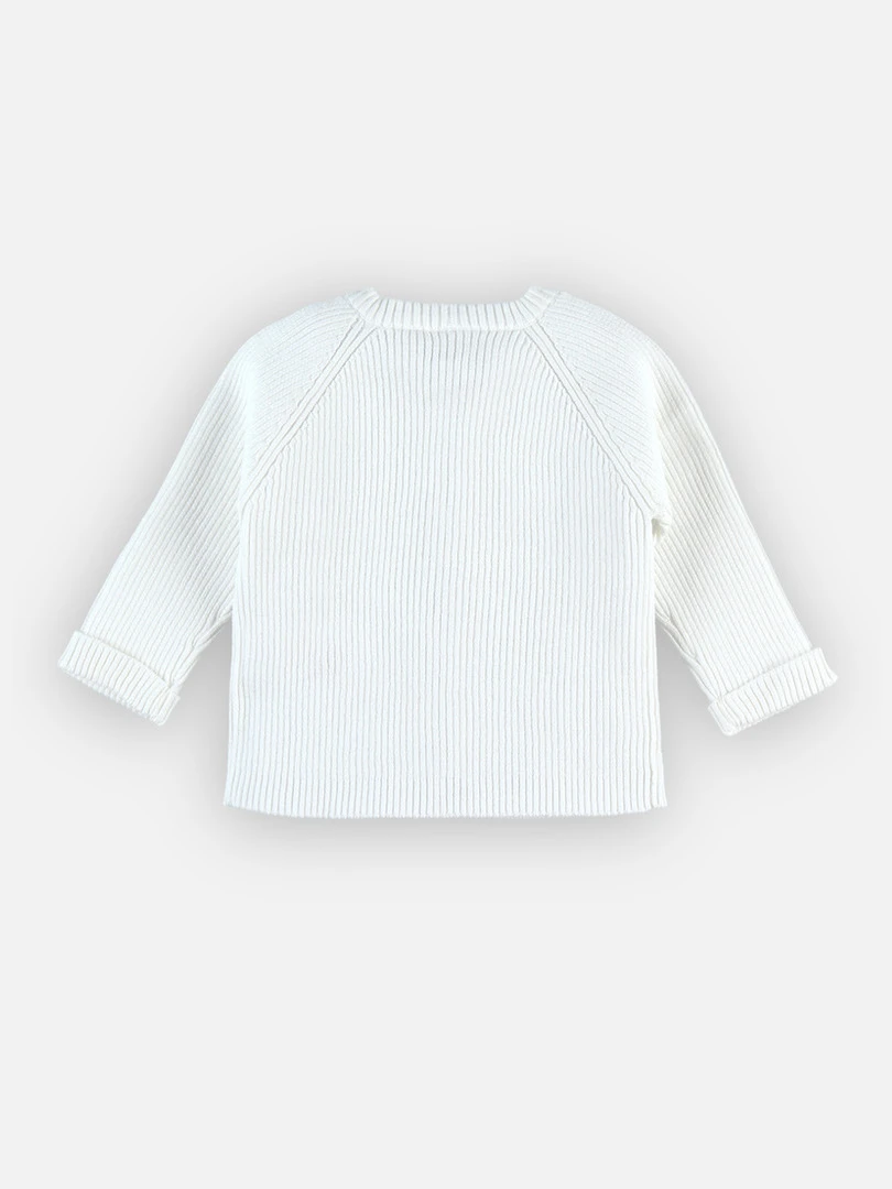 Cardigan En Tricot    Noir Blanc