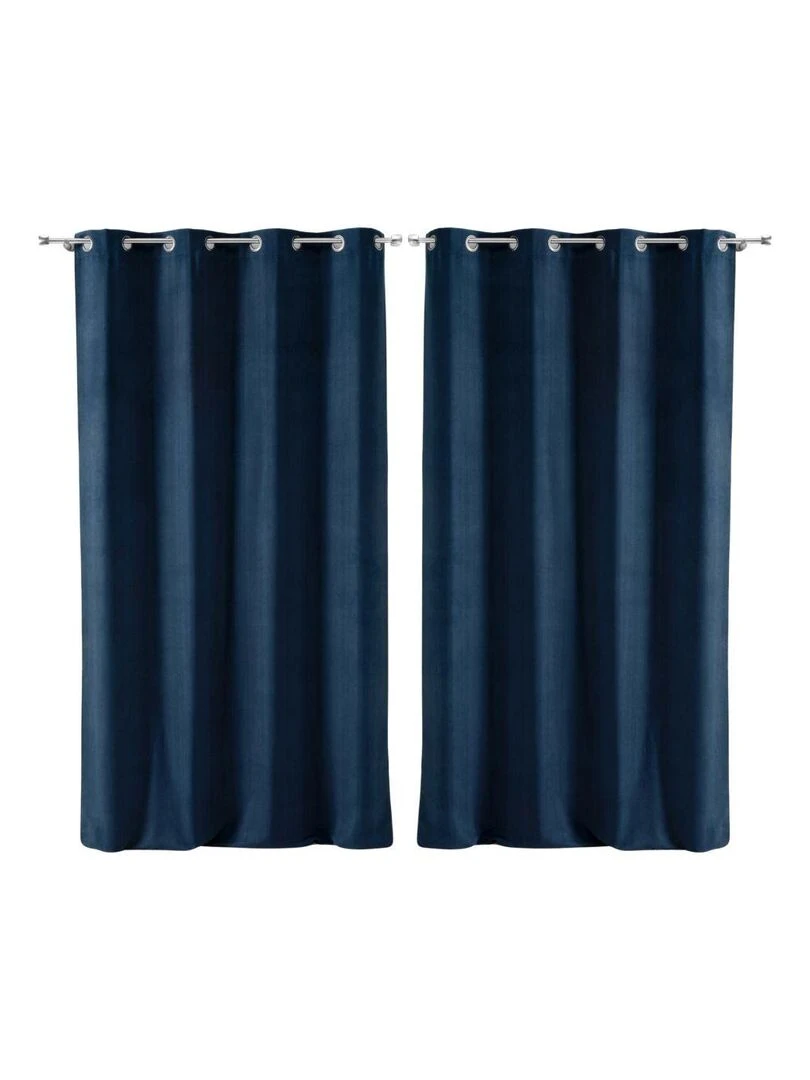 Lot de 2 rideaux Sultane Bleu