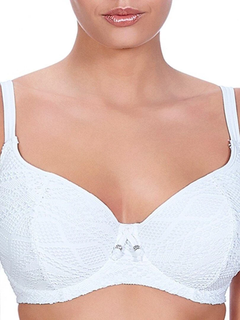 Haut de maillot de bain maille crochet à armatures Sundance Blanc