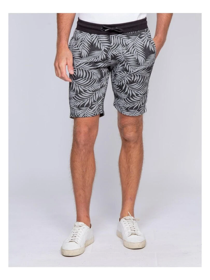Bermuda molleton motifs BENDORF Gris foncé