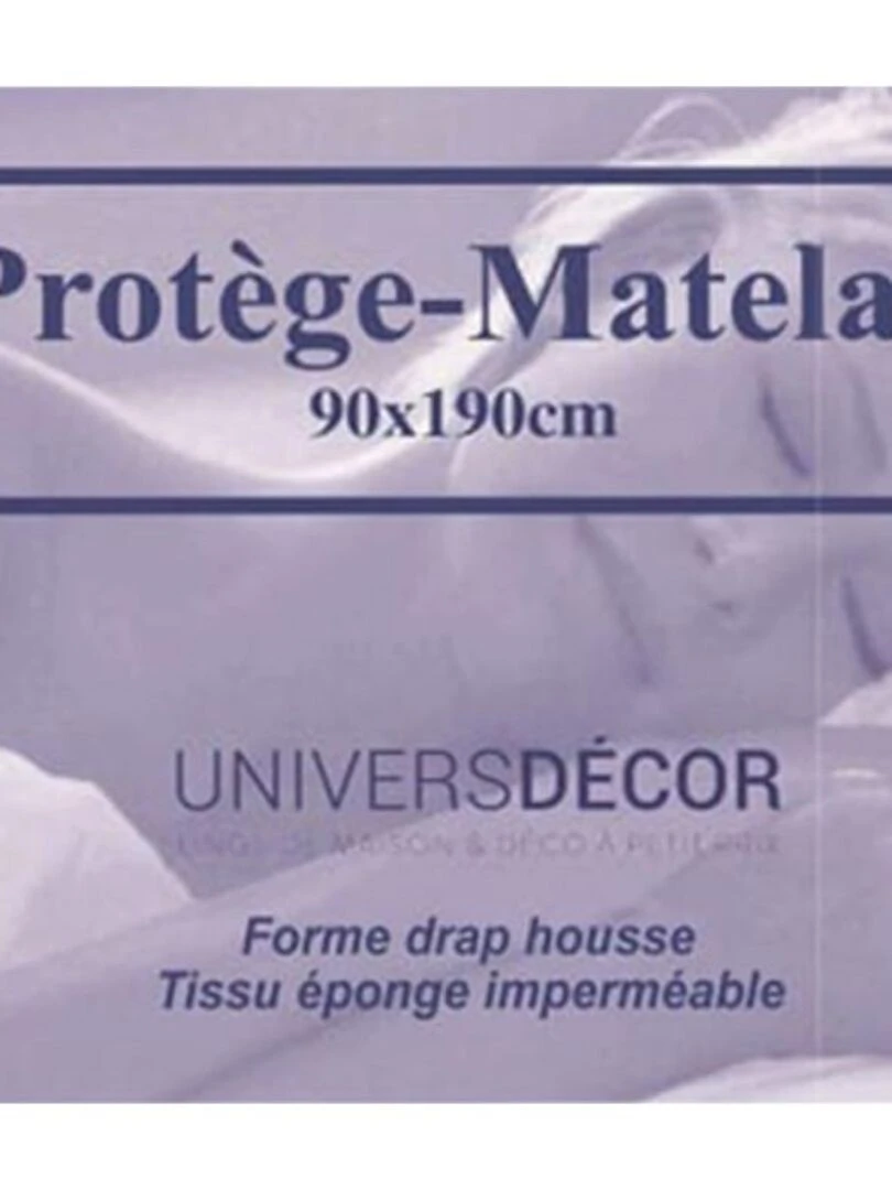 Lot De 2 Protèges Matelas Imperméable  Absorbant Et Anti acariens 90 X 190 Cm   Blanc