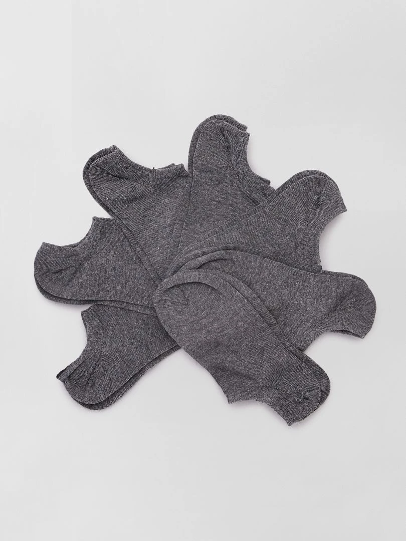 Lot de 7 paires de chaussettes invisibles GRIS