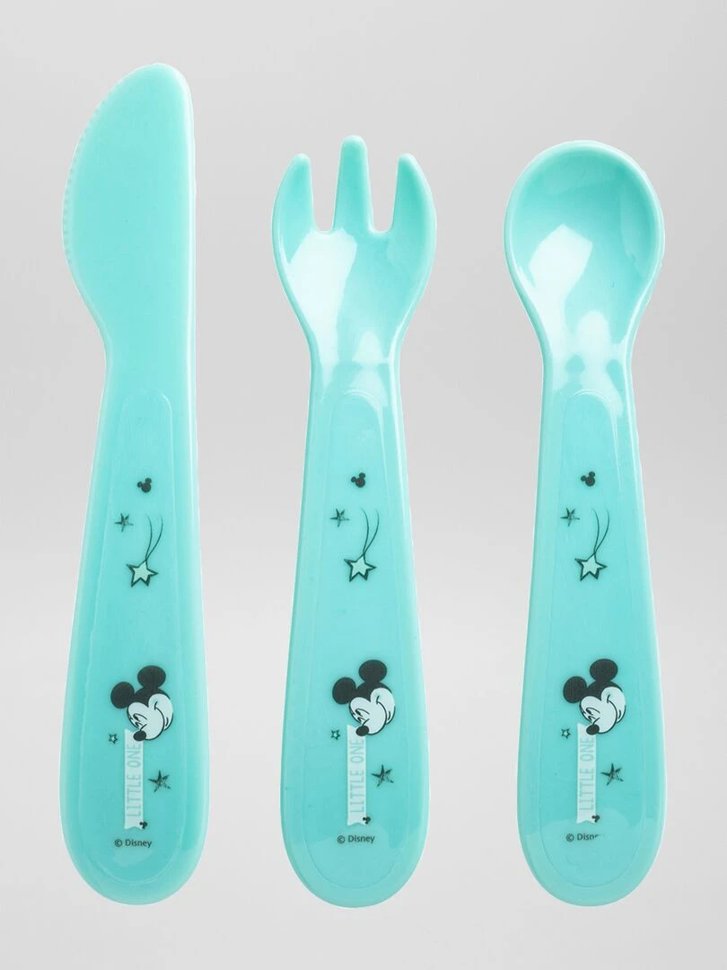 Lot de 3 couverts 'Mickey' Bleu