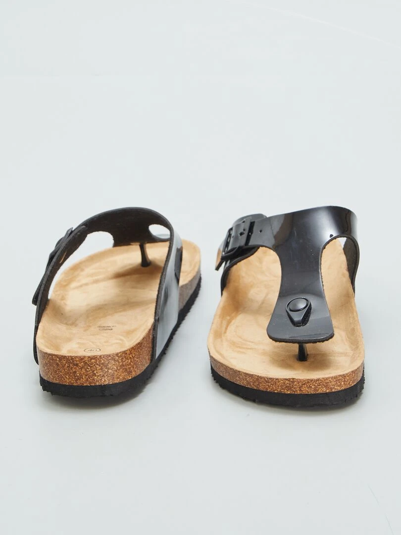 Mules unies entredoigts   Noir