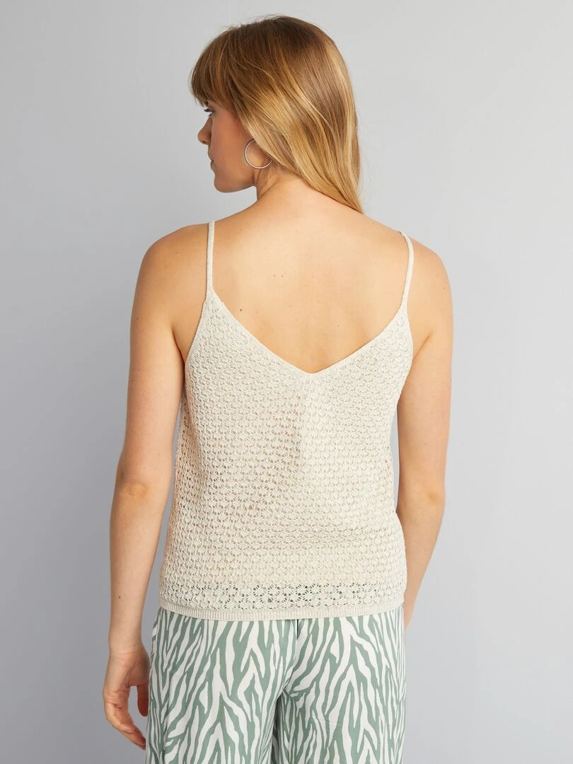 Débardeur en crochet   Beige