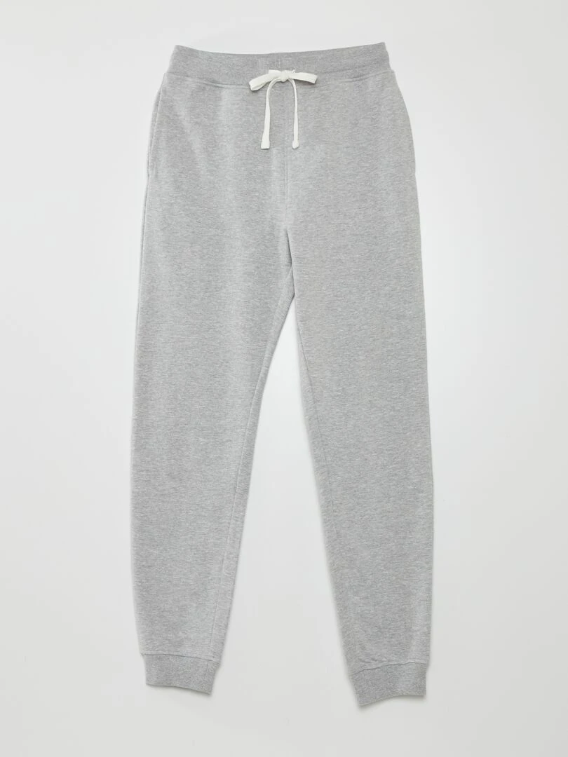 Pantalon jogging en molleton Gris cliar