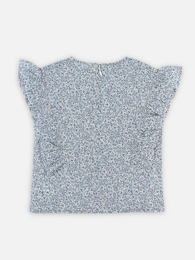 Blouse imprimé feuri   Noukie's   Bleu