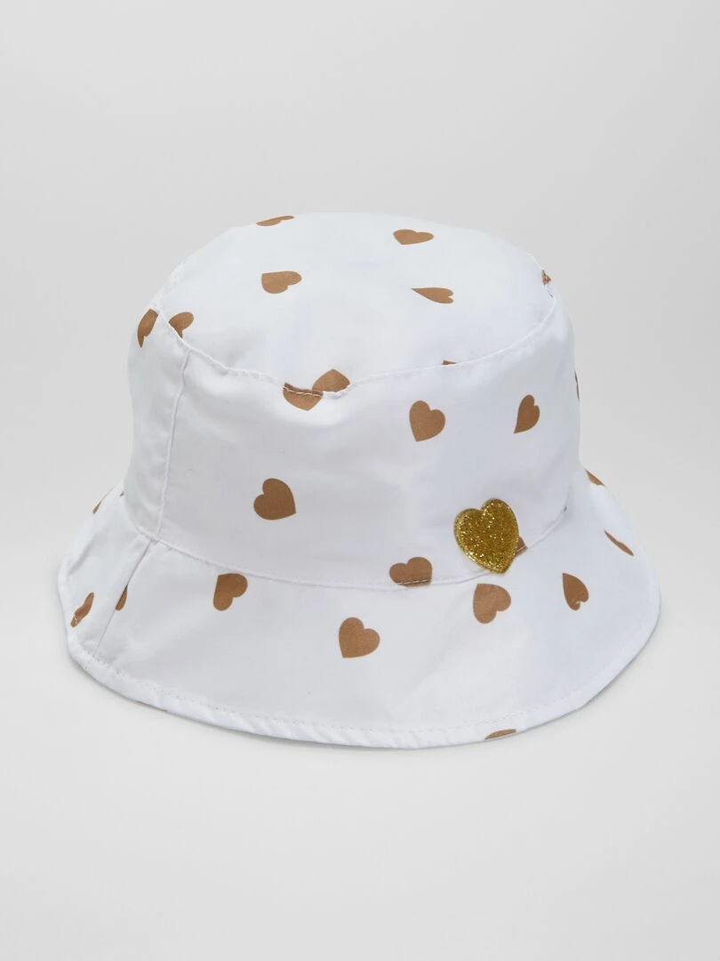 Bob blanc avec coeurs blanc