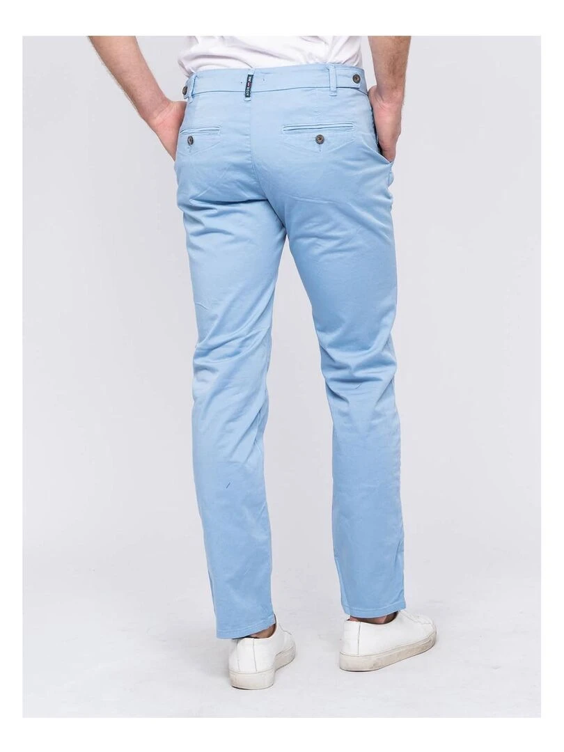 Pantalon chino CALES Bleu ciel
