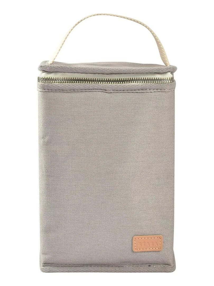 Pochette repas  isotherme canvas gris perle   Gris