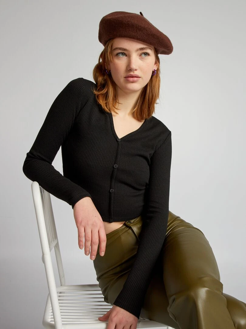 T shirt court   noir