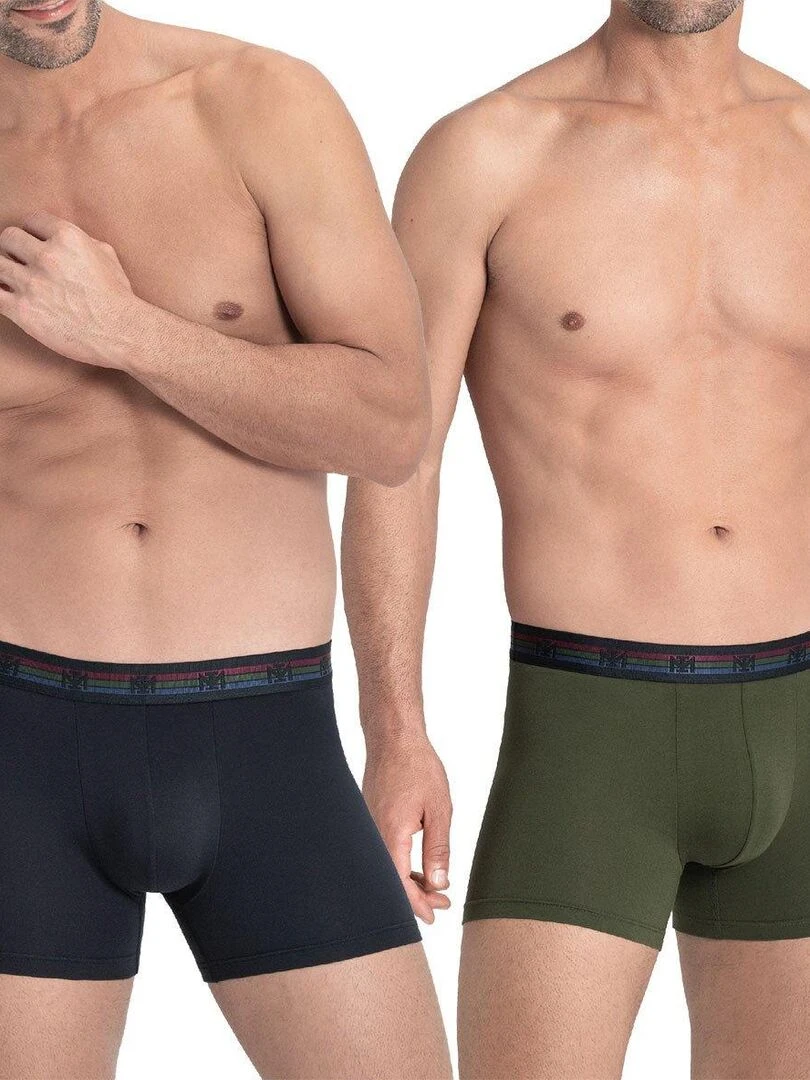 Lot de 2 boxers en coton Haruto Vert