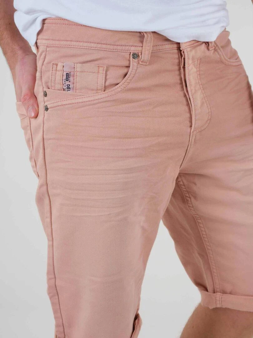 Bermuda délavé pour homme 'Deeluxe'   Vieux rose