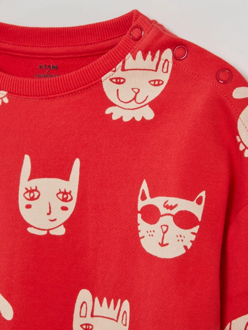 Sweat à col rond X Little Bad Wolf   Rouge