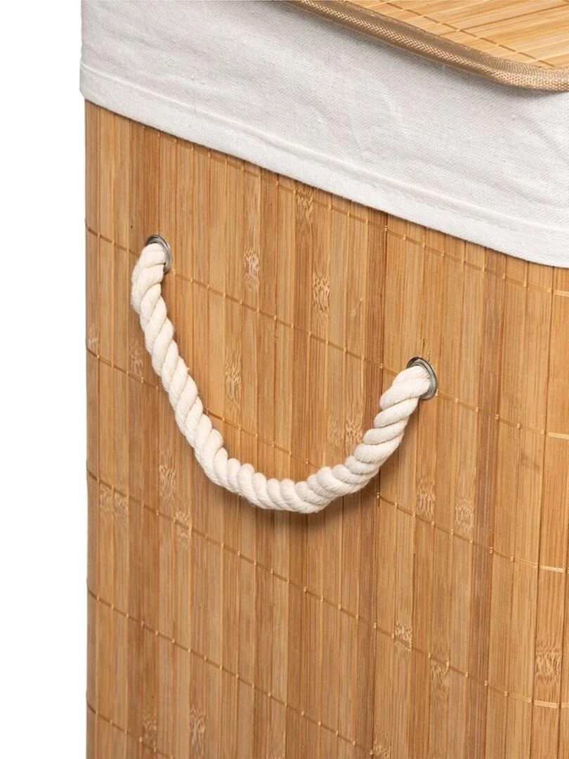 Panier à linge bambou naturel   Beige